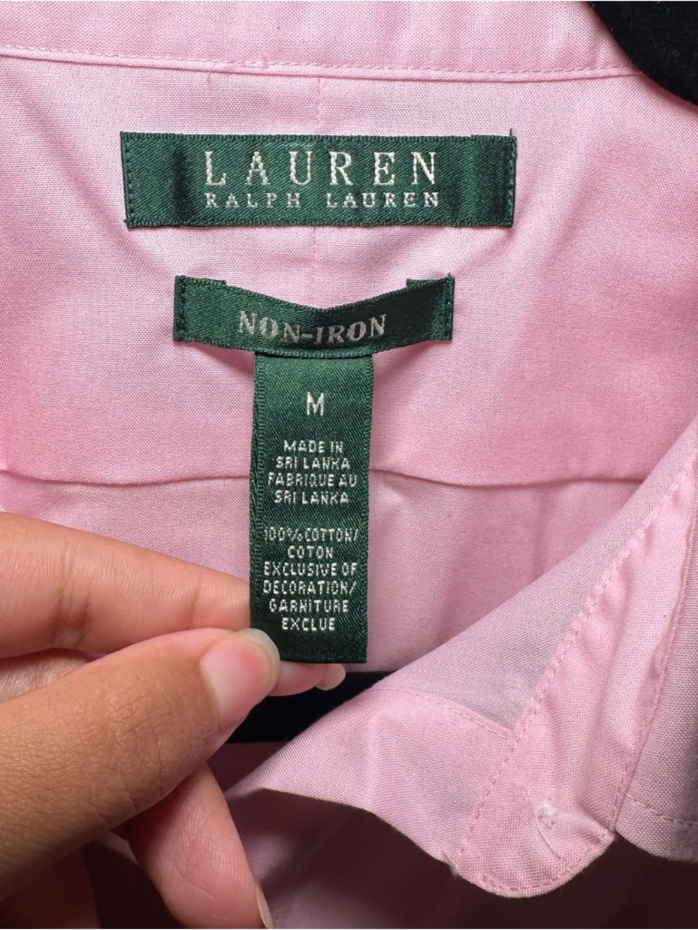 Lauren Ralph Lauren Pink Non-Iron Button Down Shirt Medium - Picture 11 of 11